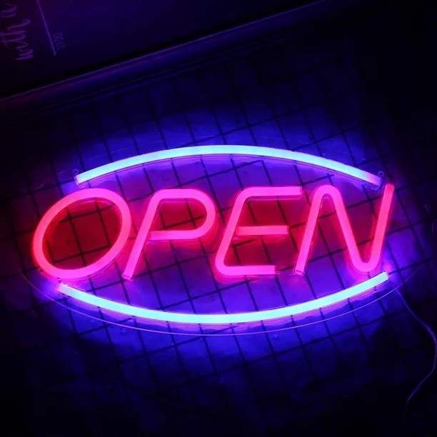 Two Colour Open Neon Signs