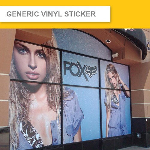 GENERIC VINYL DECAL STICKER - WATER PROOF FOR INDOOR USE