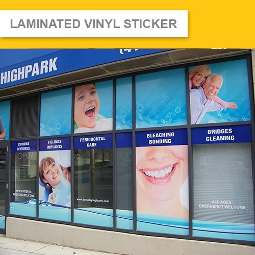 Laminated Vinyl Decal Sticker (Indoor & Outdoor) 3 Years