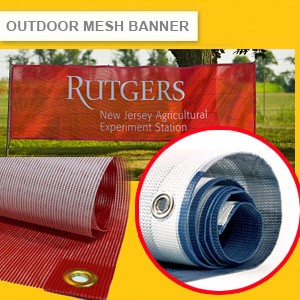 OUTDOOR MESH BANNER (SHADE CLOTH) - HEAVY DUTY OUTDOOR GRADE (HIGH RESOLUTION PRINTING)