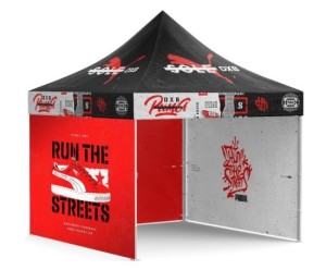 3m x 3m 40mm Wide Deluxe Heavy Duty Steel Frame Marquee with Full Canopy Full Color Printed | Custom Printed Gazebo Tent