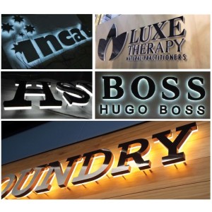Back LED illuminated 3D Letters