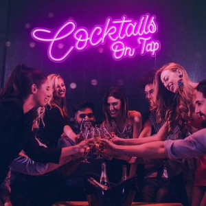 Cocktails on Tap Neon Sign