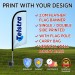 2.0m Feather Banner with Vertical Wall Mount Base 