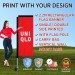 2.2m Rectangle Flag Banner With Vertical Wall Mount Base 