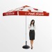 3m x 3m square shape umbrella with valance printing