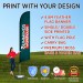 4.8m feather flag banner with Premium Cross Base & Water Bag 
