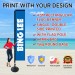 4.5 Rectangular Flag Banner with Round Base 