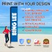 4.5 Rectangular Flag Banner with Square Base