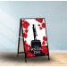 METAL A FRAME WITH PRINTED CORFLUTE PANEL(INTERCHANGEABLE GRAPHIC)
