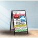 METAL A FRAME WITH PRINTED CORFLUTE PANEL(INTERCHANGEABLE GRAPHIC)