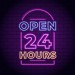 Open 24HRS Neon Light