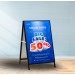 METAL A FRAME WITH PRINTED CORFLUTE PANEL(INTERCHANGEABLE GRAPHIC)