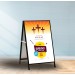 METAL A FRAME WITH PRINTED CORFLUTE PANEL(INTERCHANGEABLE GRAPHIC)