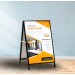 METAL A FRAME WITH PRINTED CORFLUTE PANEL(INTERCHANGEABLE GRAPHIC)