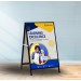 METAL A FRAME WITH PRINTED CORFLUTE PANEL(INTERCHANGEABLE GRAPHIC)