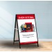 METAL A FRAME WITH PRINTED CORFLUTE PANEL(INTERCHANGEABLE GRAPHIC)