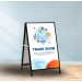 METAL A FRAME WITH PRINTED CORFLUTE PANEL(INTERCHANGEABLE GRAPHIC)