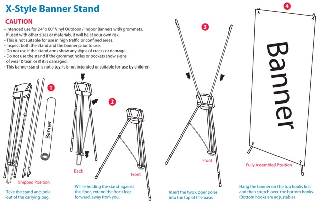 X banner set up instruction